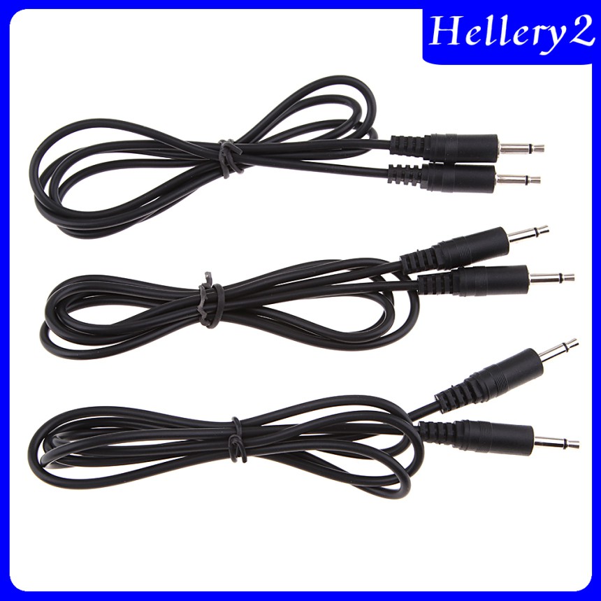 3 Pack Male to Male 3.5mm Aux Audio Mono Cable for 3.5mm-Enabled Devices 1m