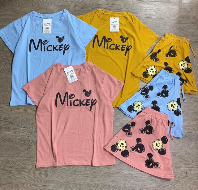 Bộ đùi mickkey quần ống rộng giả váy TrL siêu đẹp