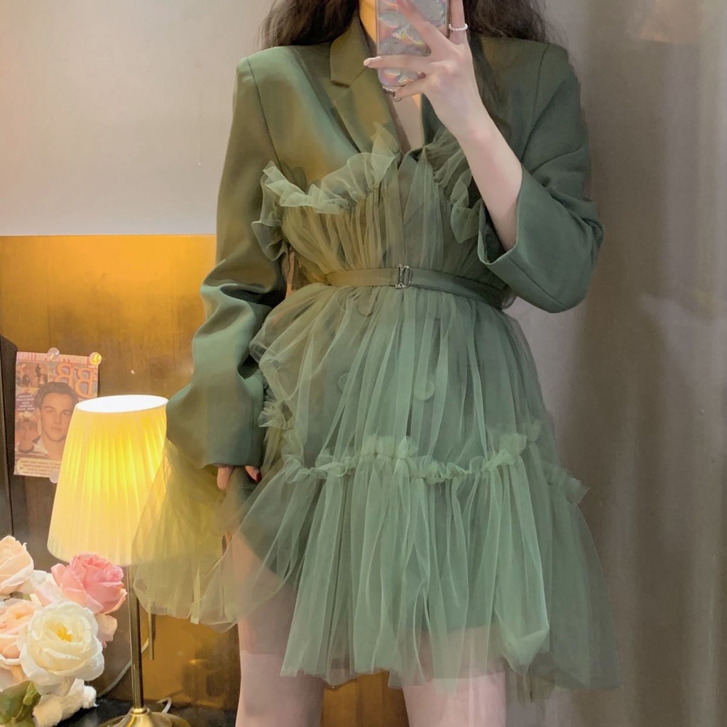 Áo Khoác Vest Tay Dài Phong Cách Hàn Quốc Thời Trang Mùa Xuân Mới 2022