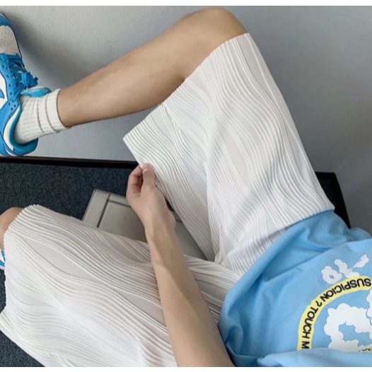 Quần Short Nam Họa Tiết Sọc Ngang Phong Cách Hàn Quốc Thời Trang