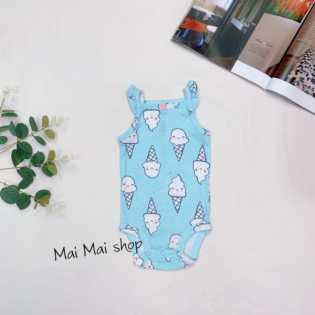 (Chọn màu-sz 18-24M) Body chíp 2 DÂY, CÁNH TIÊN, BA LỖ xuất dư cho bé gái- Bodysuit, bộ đồ liền thân, áo liền quần