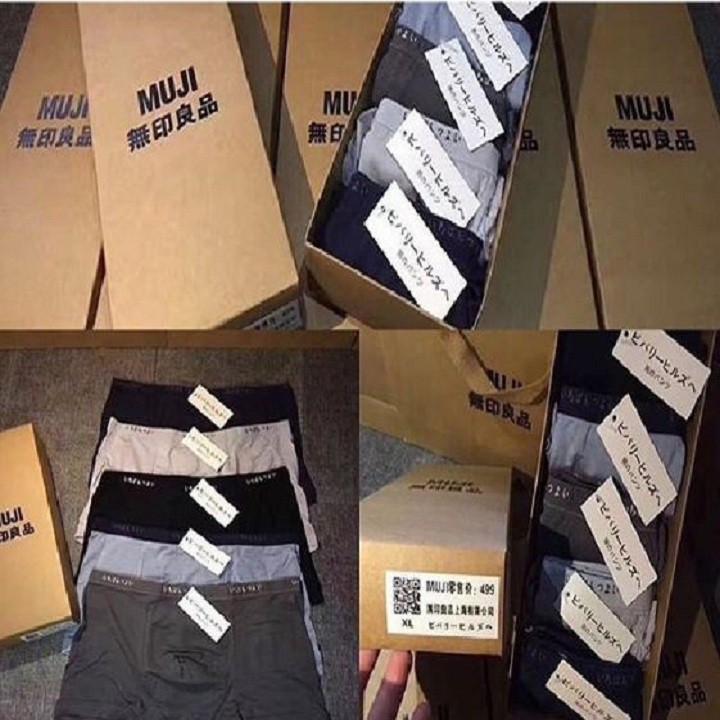 Set 5 Quần Lot Nam Muji Nhật Bản Tặng Kèm 1 Đôi Tất Nam Cổ Dài
