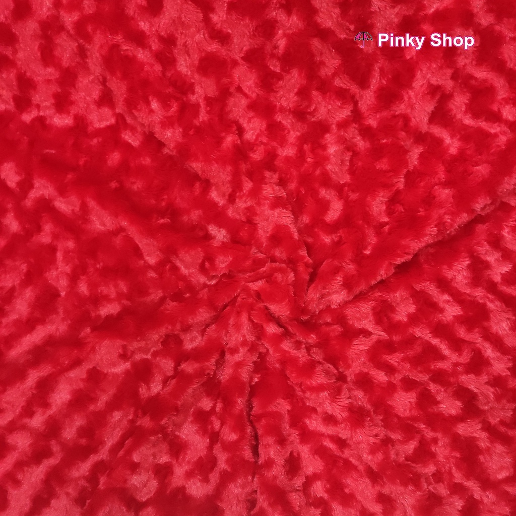 Vải lông xoắn hoa hồng cực đẹp may gấu bông Teddy, đệm nôi thú cưng vải mềm màu sắc tươi tắn Khổ 1m x 1m6 Pinky Shop