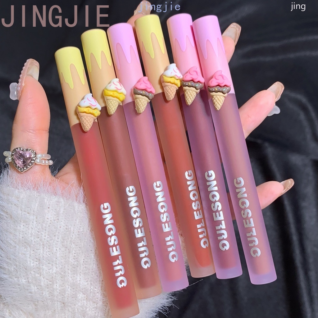 Son Môi OULESONG Dạng Lỏng Dưỡng Ẩm Thiết Kế Hình Que Kem Xinh Xắn Áo Choàng