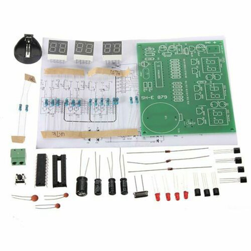 Bộ đồng hồ điện tử AT89C2051 6 LED cho Arduino Flux