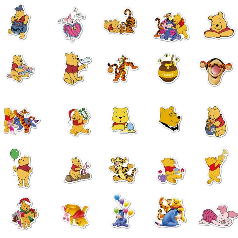 Sticker dán cao cấp Winnie the Pooh Cực COOL ms#193