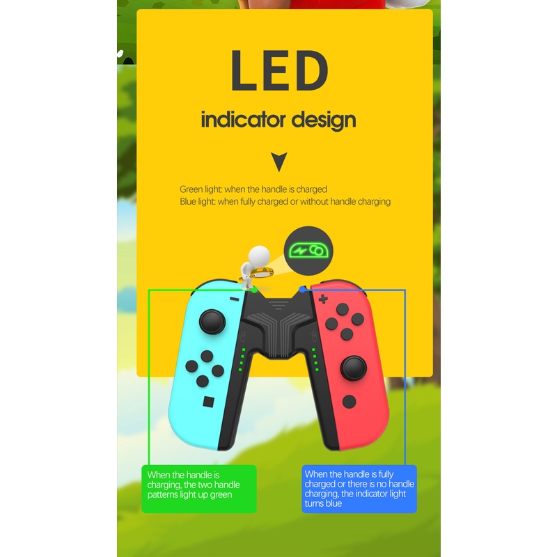 Tay Cầm Sạc Tay Cầm Sạc Tay Cầm Sạc Nhanh Cho Nintendo Switch Cho Switch Tay Cầm Joycon Tay Cầm Bộ Điều Khiển Chơi Game Trạm Sạc