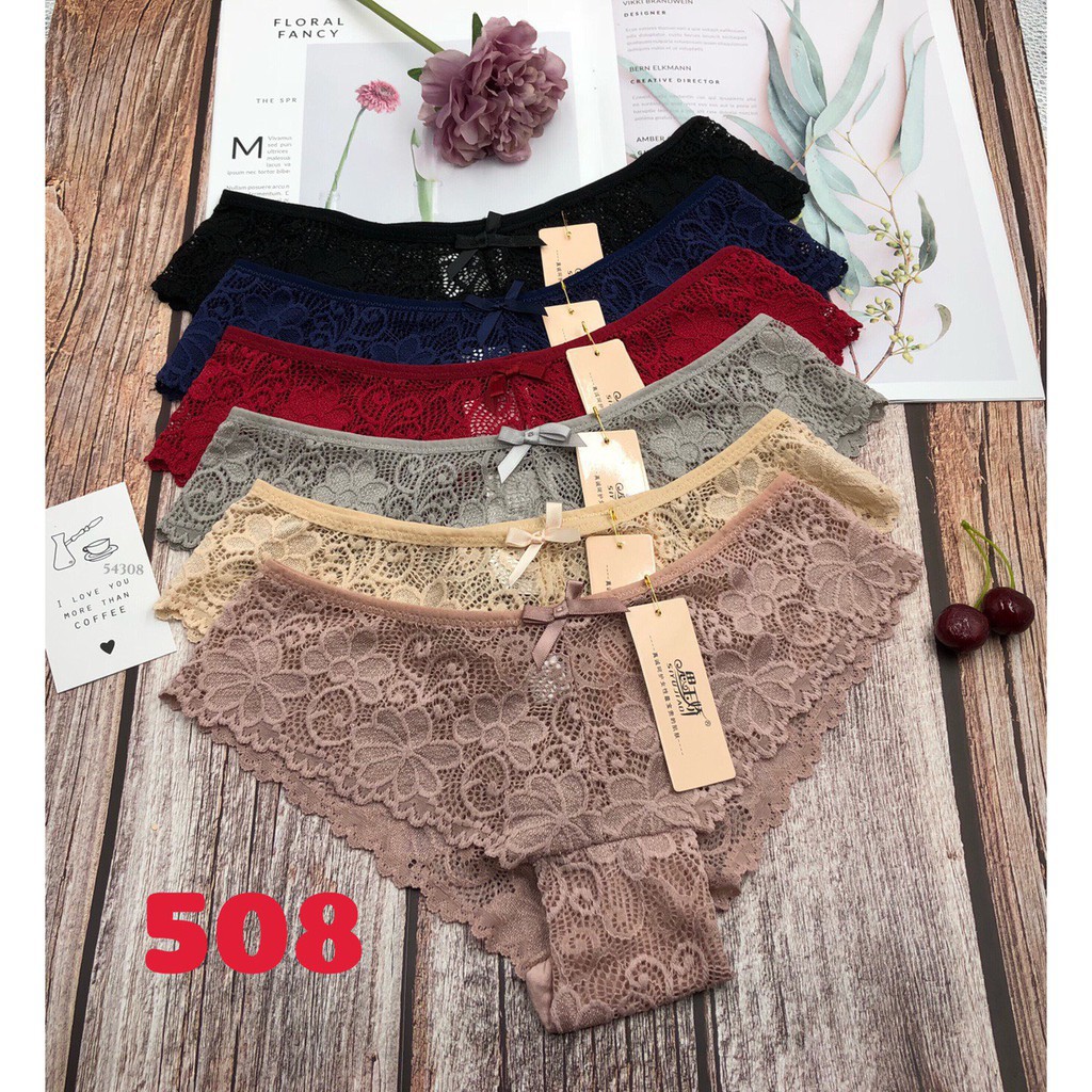{Sỉ = lẻ} 10 QUẦN LÓT REN GỢI CẢM, QUẦN LÓT NỮ 508#