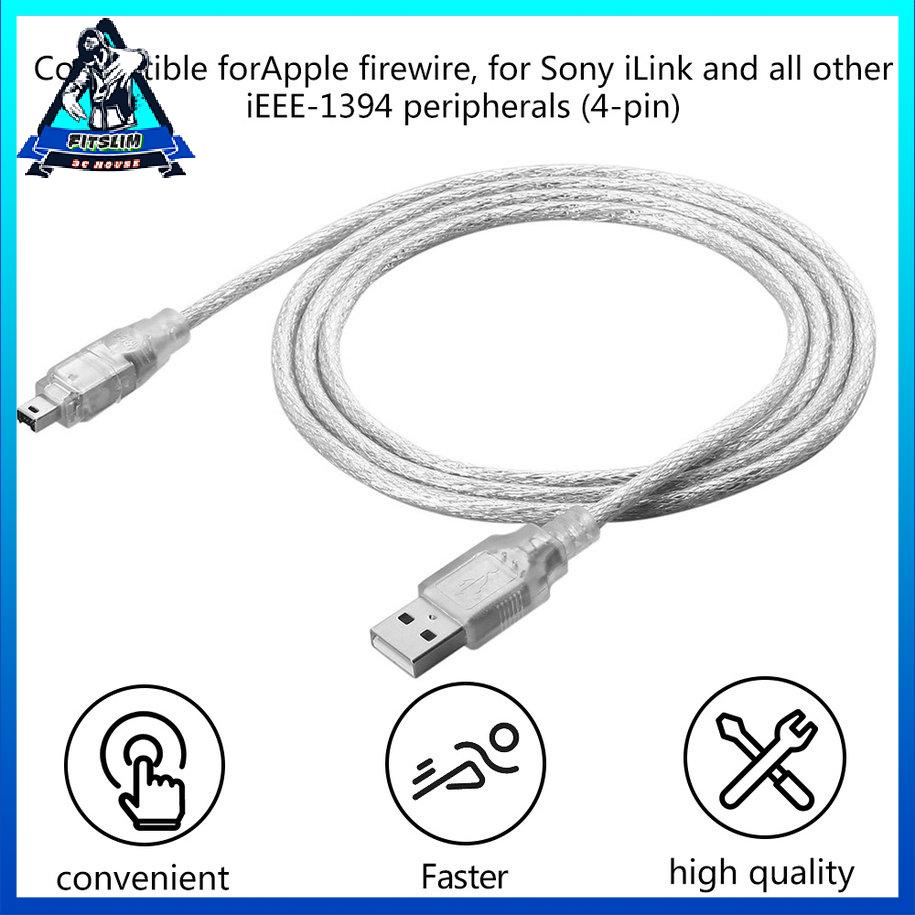 Cáp chuyển đổi 1,2m USB 2.0 Male To Firewire IEEE 1394 4 Pin ILink Cord [8/2]