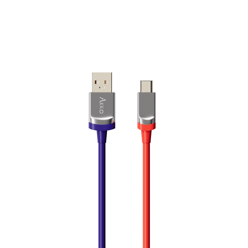 Dây cáp custom AKKO Neon dành cho phím cơ - dạng xoắn | USB Type C - Type A | Chính hãng