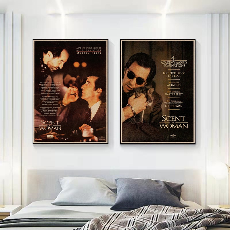 Set 3 Tấm Poster Giấy Kraft In Hình Phim Nước Hoa Cổ Điển Châu Âu Cho Nữ