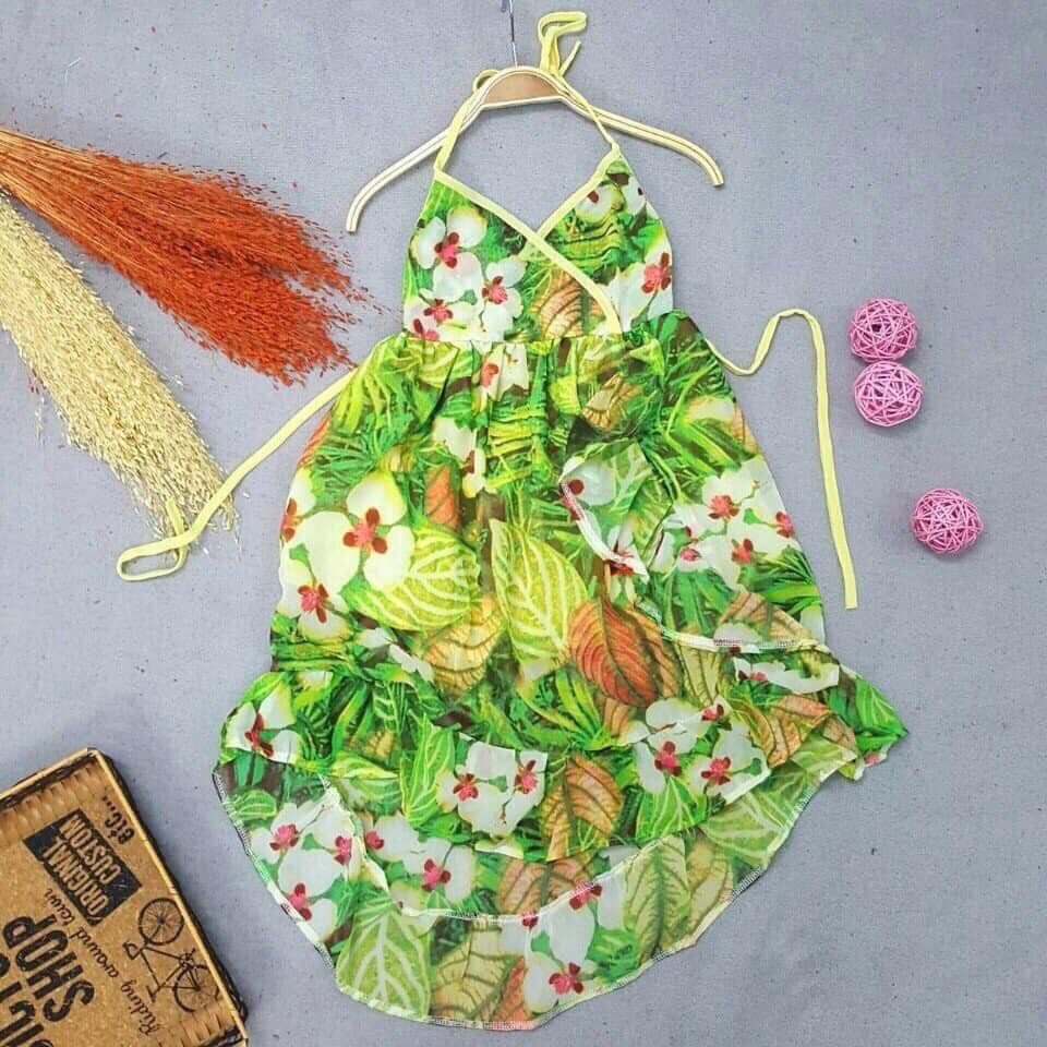 Váy đầm voan maxi đuôi cá cho bé
