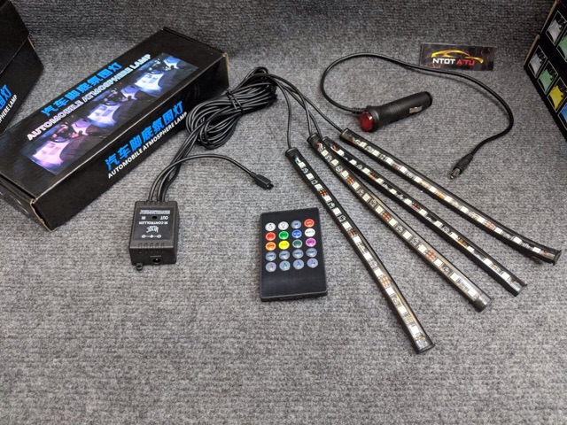 Đèn Led Gầm Ghế Ô Tô 4 Dải Mỗi Dải 48 LED,đèn led sàn ô tô