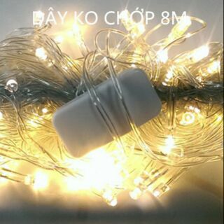 Combo 5 dây đèn led trang trí loại không chớp 8m màu vàng nắng