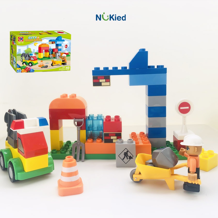 Đồ Chơi Lắp Ráp Lego Mô Hình Khối Xây Dựng Công Trình– Đồ Chơi Sáng Tạo Tư Duy Trẻ - Mảnh Ghép Hạt Lớn Nukied VN
