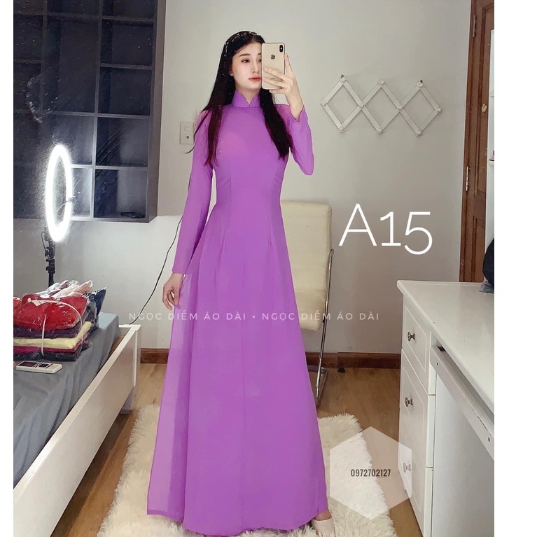 BST Áo Dài may sẵn  Áo Dài Truyền Thống 4 Tà may sẵn - giá Cả bộ