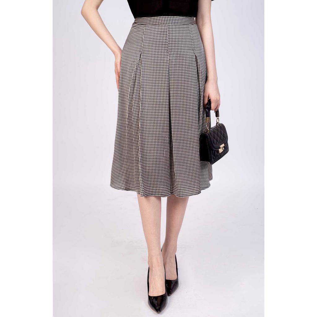 Chân váy dáng xòe, dài qua gối MMOutfit M-JU020221042