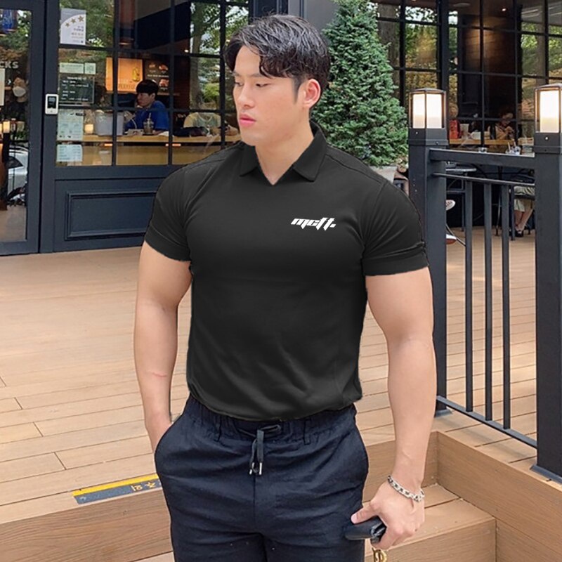 Áo thun polo ngắn tay bằng cotton kiểu dáng đơn giản thời trang mùa hè dành cho nam