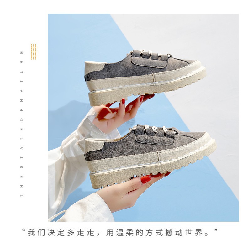 Ulzzang Baalsstock Giày da nữ mũi tròn thời trang Hàn CP347 order order 3 tuần | BigBuy360 - bigbuy360.vn