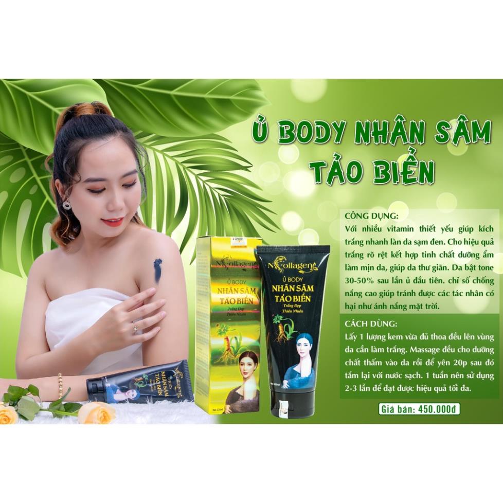 Ủ Trắng Body Nhân Sâm Tảo Biển N.COLLAGEN