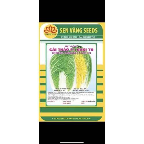 Hạt Giống Cải Thảo F1 Goki