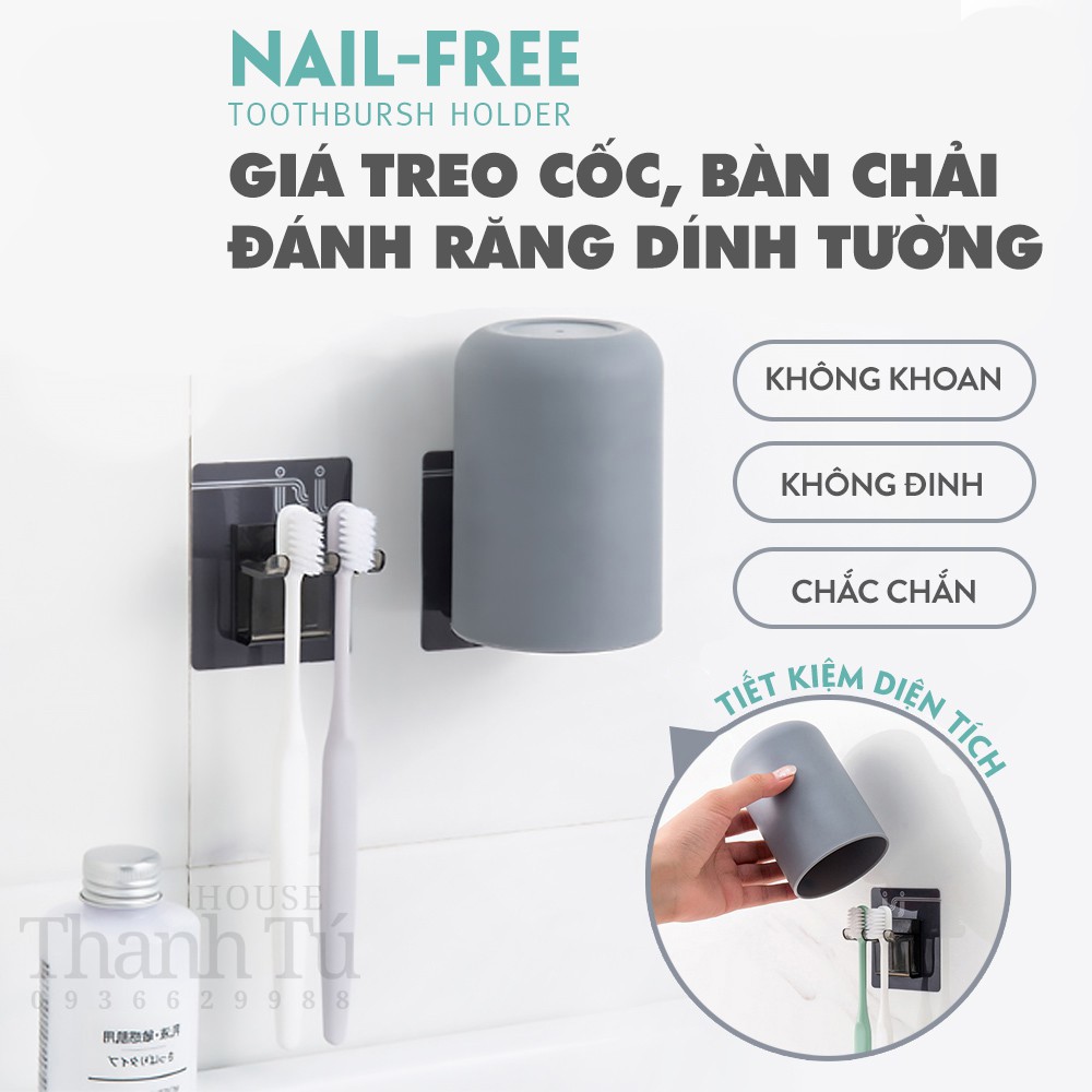 Giá để bàn chải đánh răng và úp cốc tiện lợi