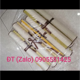 Bộ 4 TẤM biểu lụa  đỏ thư pháp /Giấy viết thư pháp liễn bồi lụa