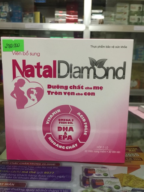 NATALDIAMOND-bổ sung sắt DHA&EPA khoẻ cho mẹ, bé thông minh