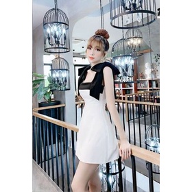 Váy umi phối buộc nơ vai | BigBuy360 - bigbuy360.vn