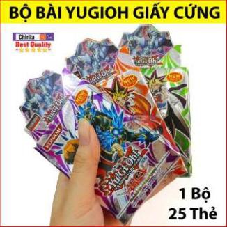 Bộ Bài YUGIOH Giấy Cứng - Gồm 25 Thẻ Bài Và 1 Lá Bài Hiếm