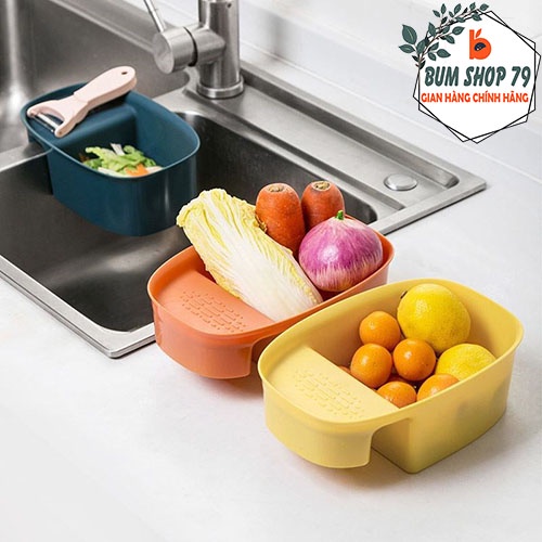 Khay lọc rác bồn rửa chén đa năng tiện dụng, Khay đựng rác bồn rửa bát hình bầu dục nhỏ gọn