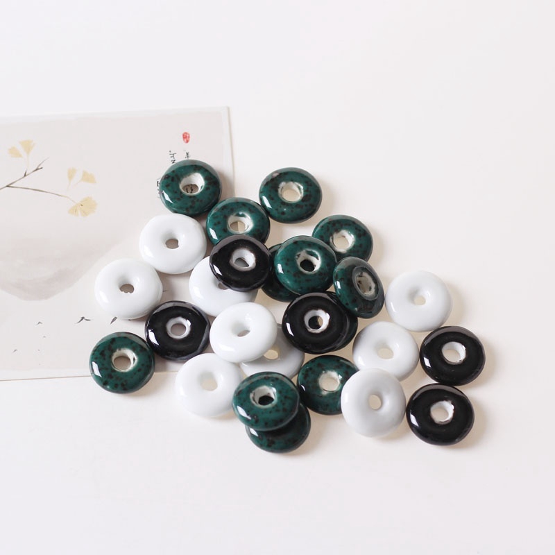 Set 10 Hạt Sứ Tròn 21mm Dùng Làm Trang Sức Thủ Công