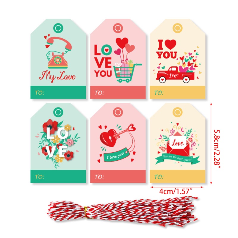 Set 48 Thẻ Giấy Khắc Chữ thank you Kèm Dây Treo Trang Trí Tiệc Cưới 1