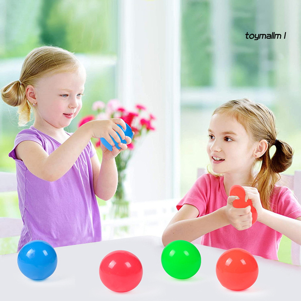toymall Creative Funny Fluorescent Luminous Stress Relief Squeeze Sticky Round Ball Toy