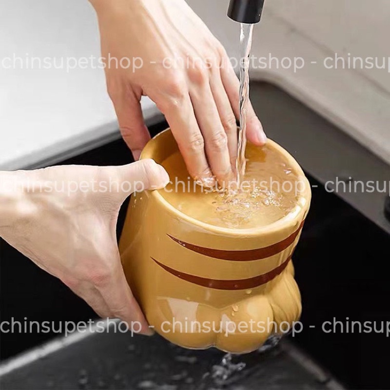 Bát Ăn Chống Gù Dành Cho Chó Mèo hình Chân Mèo Dễ Thương - Bát Ăn Dành Cho Thú Cưng Chất Liệu Gốm Sứ [VIDEO - ẢNH THẬT]