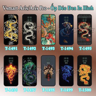 Ốp lưng Vsmart Aris/ Aris Pro dẻo đen in hình Rồng đẹp