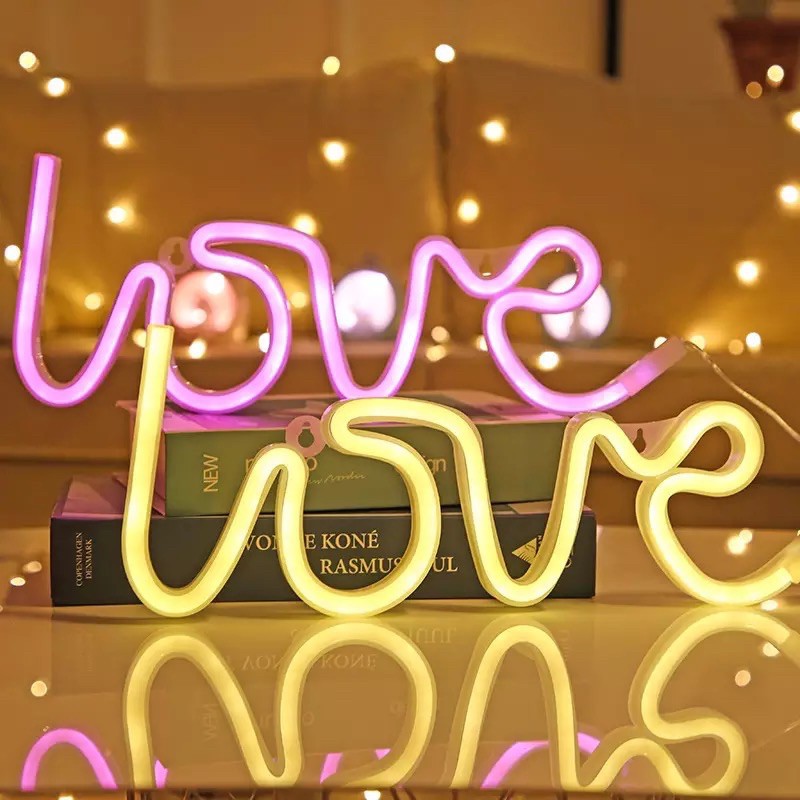 Đèn Neon tạo hình chữ LOVE/ HOME cực đẹp
