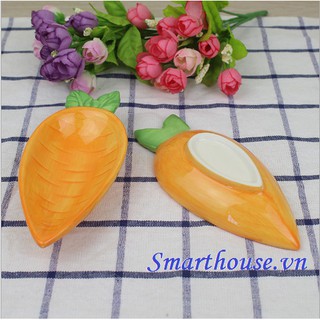 Đĩa gốm sứ cà rốt dài 15.5*7cm TL142