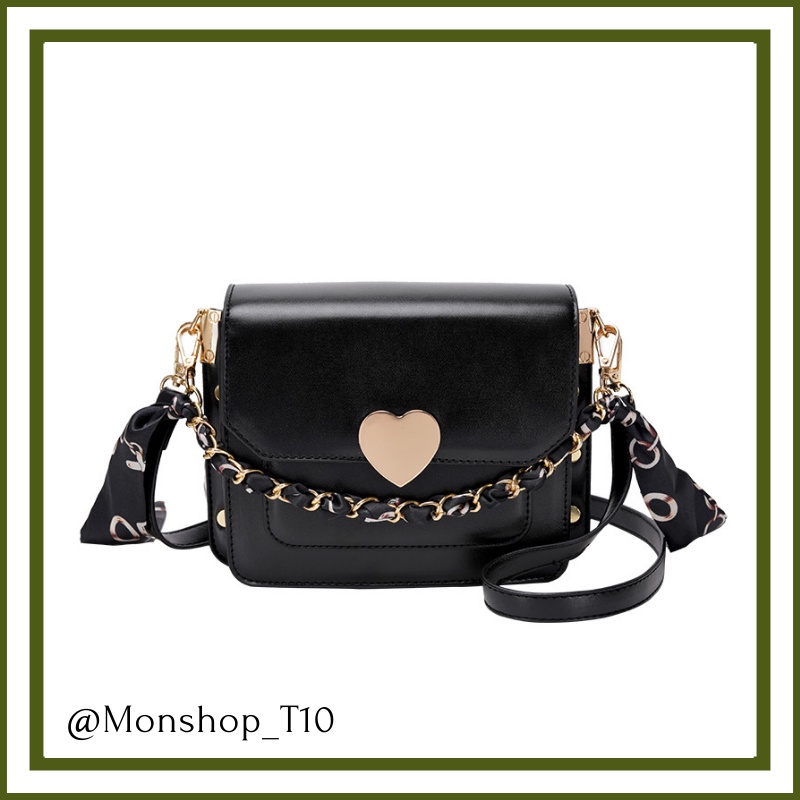 🌸sẵn🌸 Túi xách da mềm đeo chéo nữ CEEKAY chính hãng 2 dây khóa trái tim - T10nn