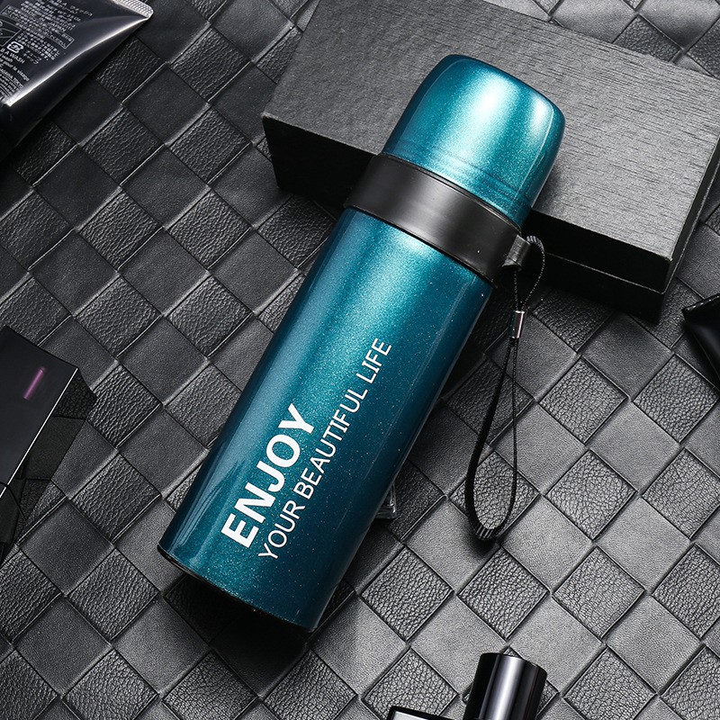 Bình giữ nhiệt vỏ nhựa ruột thủy tinh 500ml siêu đẹp 2019