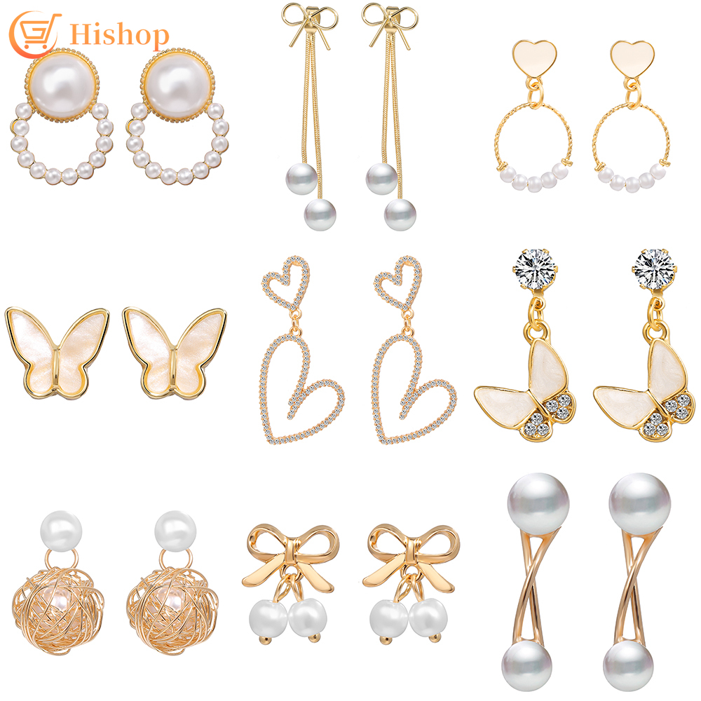 Bông Tai Thời Trang Kiểu Đinh Tán Hình Trái Tim Đính Đá 925