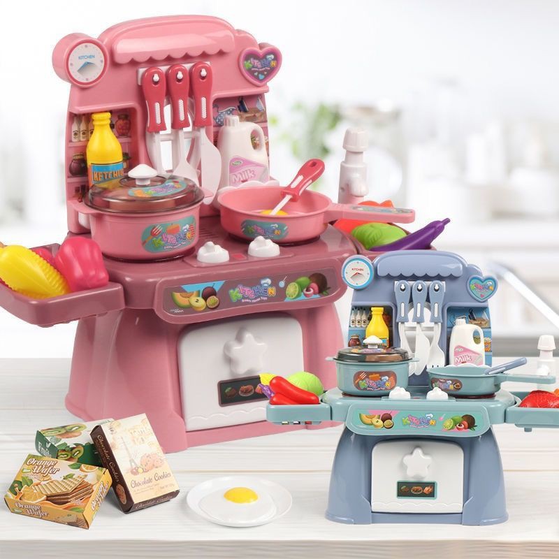 Bộ đồ ăn trẻ em đồ chơi Bán trước❅✹✵Play house Home’s Toys Đồ chơi trẻ em Bé gái 3-6 tuổi Mô phỏng Nhà bếp Nấu ăn cho