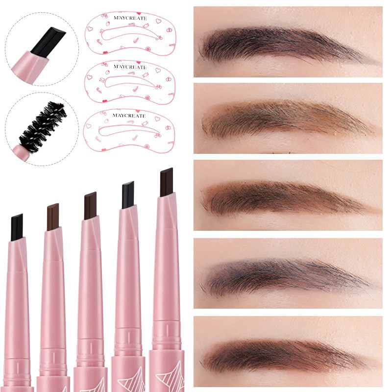 [Hàng mới về] Bút Kẻ Mày Dạng Xoay Tự Động Chống Thấm Nước Tiện Dụng Với 7 Màu Lựa Chọn