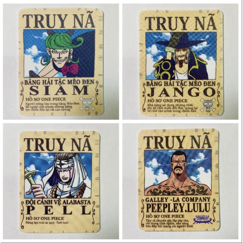 Thẻ Toonies One Piece Truy Nã