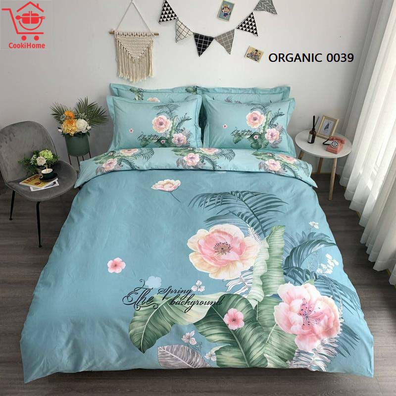 Bộ 4 món chăn ga gối cotton Organic Ok cao cấp 3