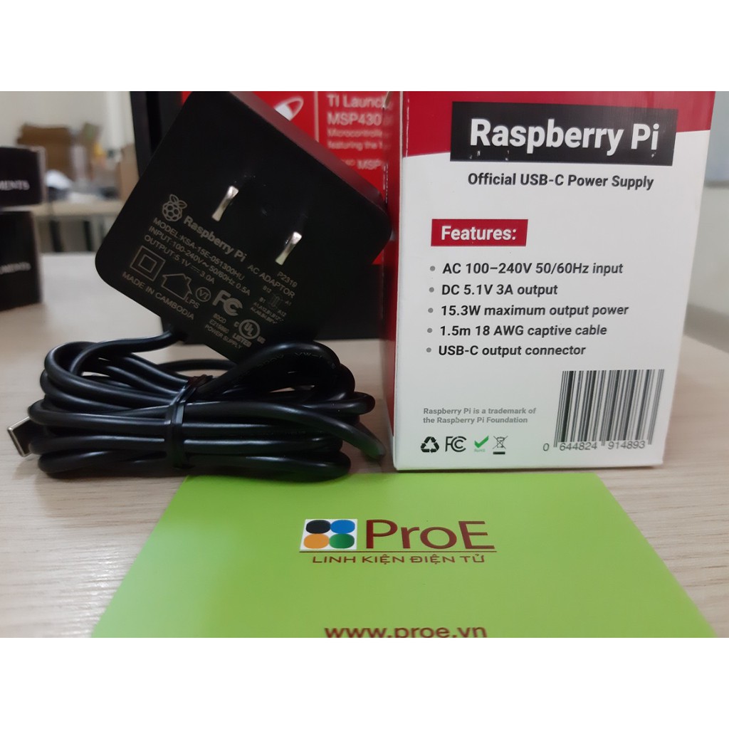 Nguồn chính hãng cho máy tính Raspberry Pi 4 | BigBuy360 - bigbuy360.vn