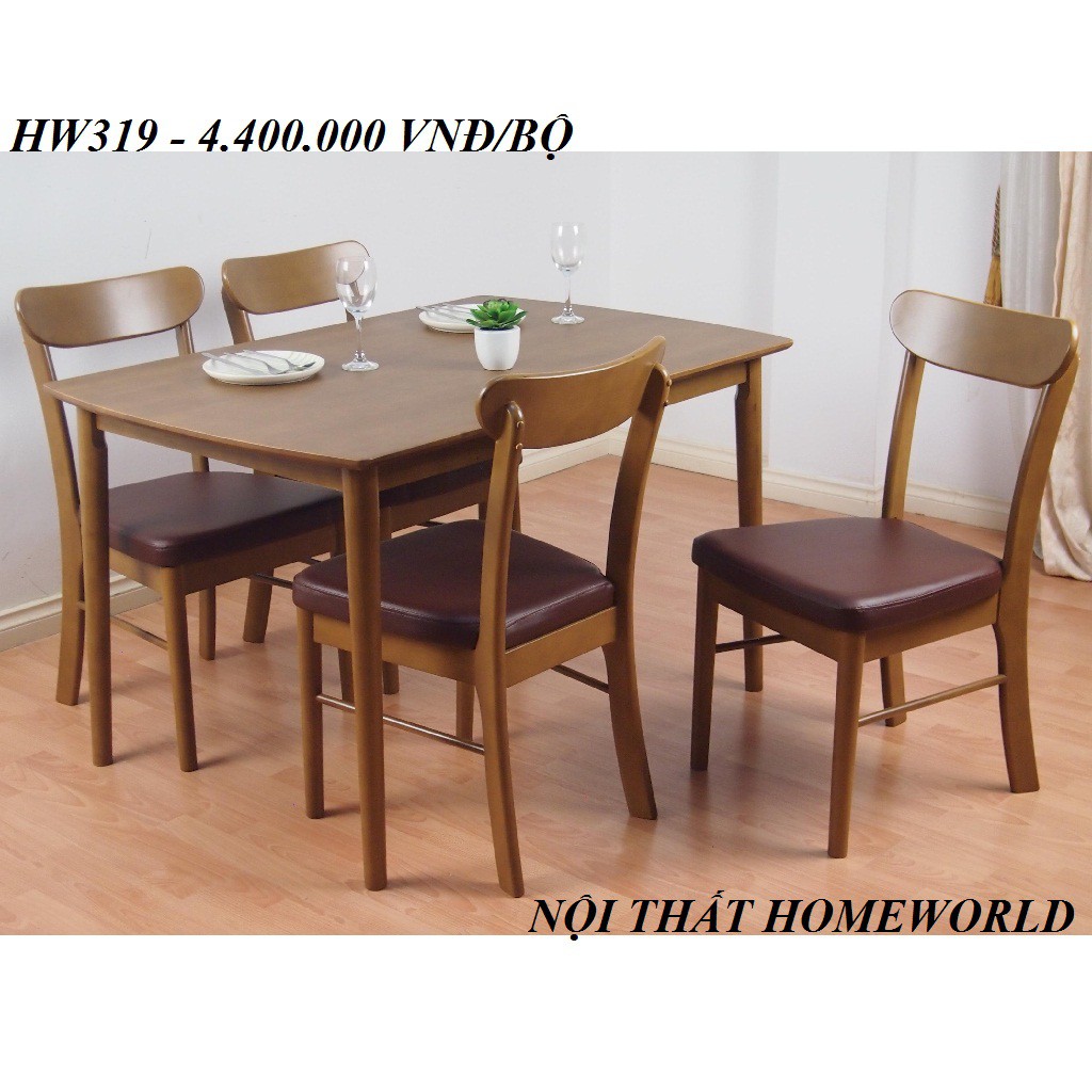 Bộ bàn ăn 4 ghế Chonoithat HW319