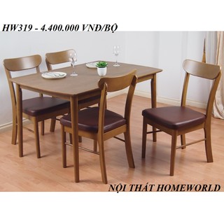 Bộ bàn ăn 4 ghế Chonoithat HW319