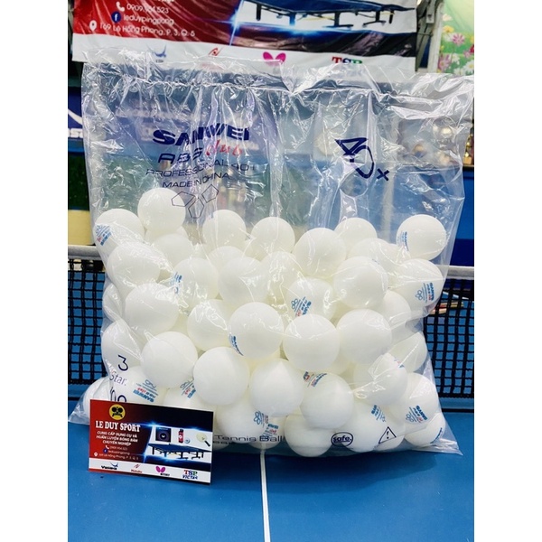 Quả Bóng Bàn SANWEI ABS Club 3 Sao Độ Cứng Cao Tròn Đều Dùng Trong Tập Luyện Và Thi Đấu, Banh Bóng Bàn Giá Tốt