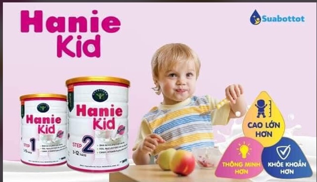 Sữa Hanie Kid tăng cân, phát triển chiều cao, tăng cường sức đề kháng.